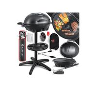 Gril électrique noir - KESSER - 2 en 1 - Plaque de cuisson XXL 49 x 37 cm - 2400 W - Thermomètre intégré
