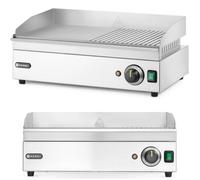 Gril électrique, plaque lisse et rainurée, 527 x 404 mm, 2400 W