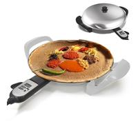 Gril électrique pour crêpière et poêle anti-adhésive, contrôle numérique réglable de la chaleur, répartition homogène de la chaleur pour crêpes et chapati