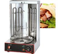 Gril électrique Shawarma, puissance 3000W, fonction rotation 360°, réglages de température ajustables