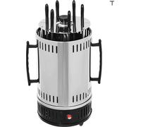 Gril électrique vertical, puissance 1000W, cuisson sans fumée, deux options de brochettes, 6 brochettes