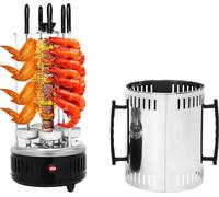 Gril électrique vertical, puissance 1000W, fonction tournebroche automatique, facile à nettoyer