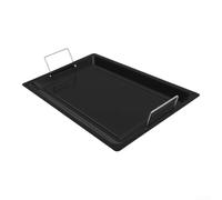 Gril émaillé 44 cm grande pour surface à gaz électrique induction | Grande surface de cuisson de 44 x 29 cm, s'adapte à plusieurs steaks ou légumes, compatible induction au gaz, électrique