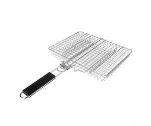 Gril pliable en acier inoxydable résistant à la rouille avec poignée de verrouillage pour une cuisson sûre et uniforme de la viande et du poisson