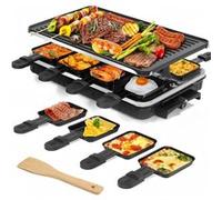 Gril Raclette LeuKoles 2 en 1 8 personnes