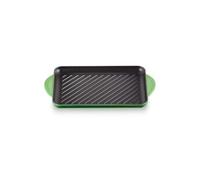 LE CREUSET Gril rectangulaire en fonte émaillée 32 x 22 cm Vert