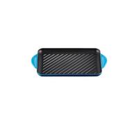 Le Creuset Gril Rectangulaire en Fonte Émaillée, 33 x 22 cm, Azure, 20202324080460