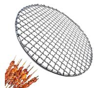 Gril rond gril 7 résistant à la chaleur en acier inoxydable grille de grille de portable facile lavage polie à pâtisserie polie pour le barbecue extérieur pique-nique