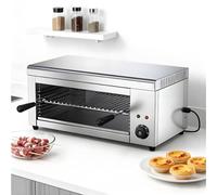Gril Salamandre 2000 W,Four Électrique, Construction en INOX et Plateau à Miettes Facile à Nettoyer,Plage de Températures 50-300 ℃ et 4 Hauteurs Commercial Domestique, Restaurant Maison(220V)