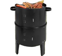 Gril-smoker, grande capacité, régulation de la température, construction en acier durable