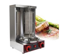 Gril vertical à gaz, puissance 3000W, matériau en acier inoxydable, gris charbon de bois