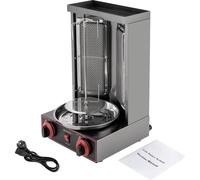 Gril vertical, grande capacité, acier inoxydable durable, argenté