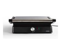 LIVOO Gril viande et panini DOC223 – 2200 W – 667 cm² – gris et noir