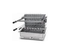 Barbecue charbon grilloir 56 cm inox + tournebroche