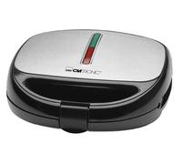 Clatronic ST/WA 3670 gaufrier et appareil à croque-monsieur 800 W Noir, Acier inoxydable