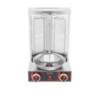 Grill à Kebab Professionnel - CG-25 - 2 Brûleurs - 3000W - Acier Inoxydable