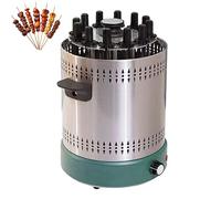Grill à Kebab Vertical Électrique, Rôtissoire Verticale avec 12 Brochettes, Bouton de Réglage, Facile à Nettoyer, Machine Automatique sans Fumée pour Maison Camping Jardin Green