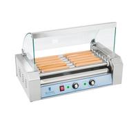 Grill à rouleaux avec couvercle, grill à rouleaux, chauffe-saucisses, 7 rouleaux