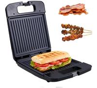 Grill à steak avec plaques antiadhésives amovibles, appareil à panini et sandwichs, appareil à toast pour une cuisson uniforme