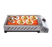 Grill Au Barbecue, Barbecue De Table Électrique, Température Réglable, Gril En Acier Inoxydable, Portable Grill Électrique, Pour Utilisation En Intérieur Et Extérieur Grillades