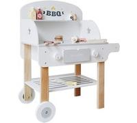 Grill Barbecue en Bois Jouet d'Éveil pour Enfant avec Accessoires Avizar Blanc Blanc