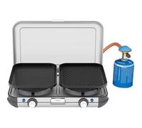 Campingaz 2 Grill & Go Cv Gas Camping Kitchen 2 Burners Argenté