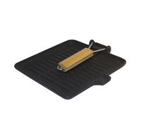 Grill carré fonte 24 x 24 cm - manche rétractable fonte émaillée 39.00x24.00 cm