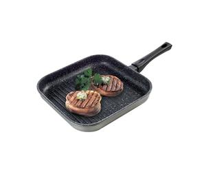 Grill carré revêtement Dur comme la Pierre 28 cm Mathon