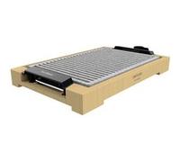 Cecotec Plancha électrique Tasty&Grill LineStone – 2 000 W, bambou, thermostat réglable, RockStone