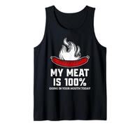 Grill Chef Saucisse Humour Spicy BBQ Citation Art Graphique Débardeur