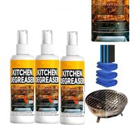 Grill Cleaner Spray,Heavy Duty Kitchen Degreaser Spray,Fast-Acting Heavy-Duty Grill Degreaser Sprays,Suitable for Grills,Stovetop,Oven,Range Hood Cleaning (3 Pcs)
