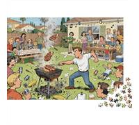 Grill de Barbecue arrière-Cour à Retourner Puzzle en Bois Imperméable Puzzles De 1000 Pièces pour Adultes Impossible Jeux De Stimulants