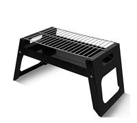Grill de camping portable feu camp pliable avec filet barbecue Poêle à bois au charbon pour cuisson flamme nue Pique-nique la maison Facile installer Hauteur- Ustensile essentiel