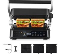 Grill de contact électrique - SVATV - XL - 6-en-1 - Capteur de température - Grillboost 280°C - 2000 W