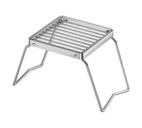 Grill De Feu De Camp Pliable Portable - Grille En Acier Inoxydable, Grille De Cuisson Pliable | Barbecue Résistant De Talonnage De Plage D'arrière-cour De Feu Ouvert, Équipement Résistant À La Chaleur