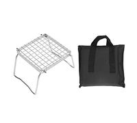 Grill de feu de camp Portable, Mini grille pliante en argent, en acier inoxydable, pour l'extérieur