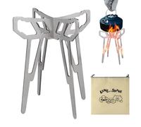 Grill de feu de camp - Support de poêle 6,89 x 7,76 pouces, support de poêle de camping, | Suport de supprt pour pot de camping en acier inoxydable | Suppot de bouilloire extérieur antidérapant ave