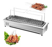 Grill de saisie for barbecue commercial sans fumée, grill rotatif automatique de table, rôtissoire à kebab, brochettes électriques rotatives à 360 °, équipement de rôtissage de kebab(Small)