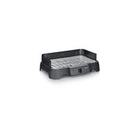 Severin Barbecue électrique de table PG 8593 – 2000 W – Grille inox, pare-vent amovible – Noir