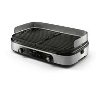 Philips Gril de table, Plaques réversibles, argent (HD6222/90)