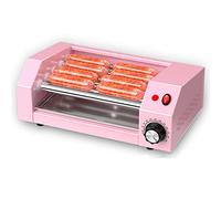 Grill électrique à 5 rouleaux, machine de réchauffeur de chien chaud de comptoir avec rouleaux en acier inoxydable. Chaleur réglable pour la cuisson du soir. Conception compacte avec plateau d'auto-go