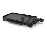 BLACK+DECKER BXGB2200E - Plancha et grill de table. 2200W. Surface plaque 49x27cm. Plateau collecteur de graisse. Revêtement anti-adhérent. Nettoyage facile. Contrôle température. Pieds antidérapants