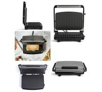 Grill électrique - LIVOO - 750W - plaques rainurées antiadhésives - ouverture ajustable - surface 23 x 15 cm