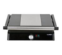 Grill électrique - Lund - 2200W - 29x23 cm - Surface antiadhésive - Réglage de la température - Grill plié/déplié
