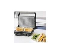 Grill électrique panini sandwich 1000w noir gris