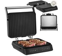 Grill électrique - ZEEGMA - 230° - 2000 W - Revêtement anti-adhérent - Ouverture 180° - Plaques amovibles