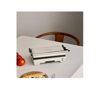 STONE GRILL EASY - Grill Et Appareil À Paninis Multifonction 1600 W Rabattable Blanc Cassé