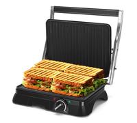 Grill et Plancha, Presse à Griller 2000W, Idéale pour Sandwichs, Paninis avec une Grande Plaque Antiadhésive