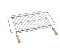 Grill extensible en acier inoxydable, 2 x 5 cm, dimensions 700 x 400 mm, idéal pour les grillades, résistant et facile à nettoyer.