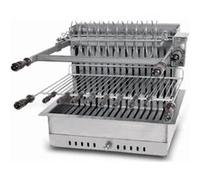 Barbecue charbon grilloir 56 cm inox + tournebroche